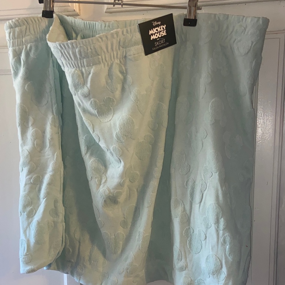 Disney Light Blue Mickey Mouse Midi Skirt